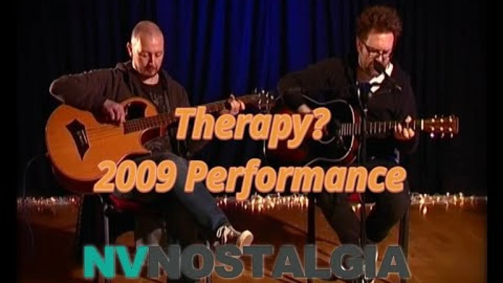 Andy Cairns and Martin McCarrick of the band Therapy? perform an acoustic set on stage in 2009.