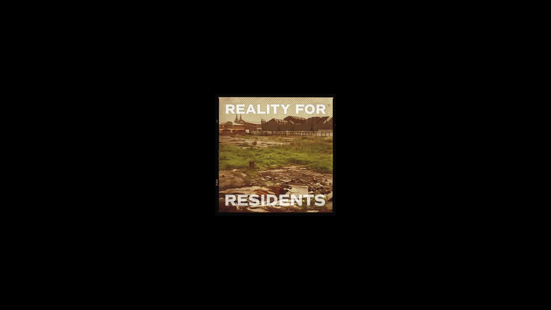 A vintage-style photo of an urban lot with the text Regeneration: Reality for Residents, highlighting our brand development and strategy focus.